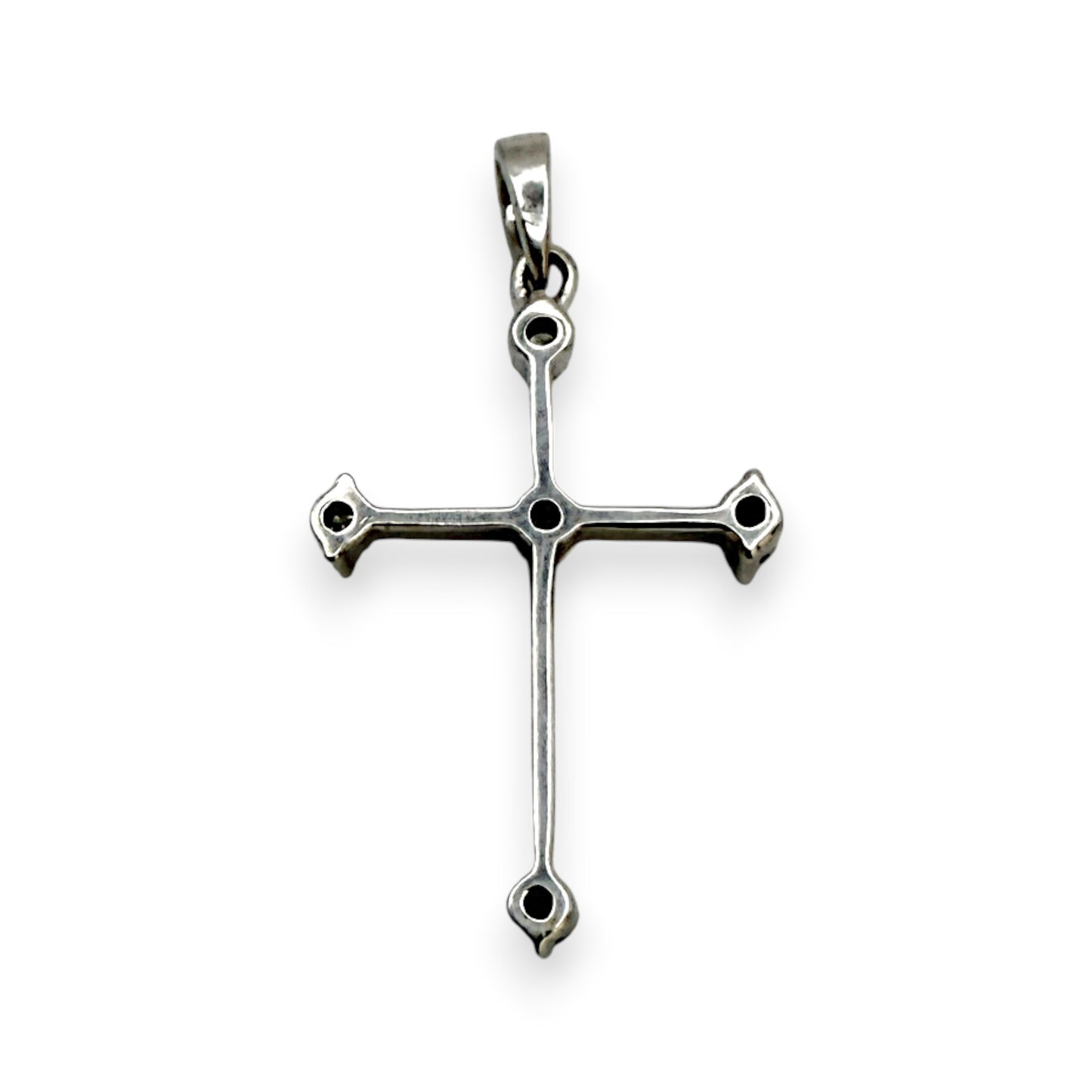 NZGD | 18ct Whtie Gold Trinity Diamond Cross 24.7mm