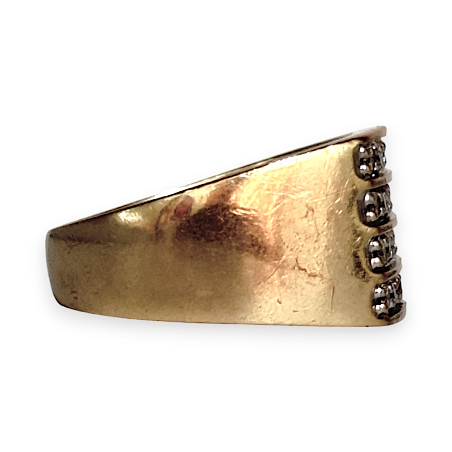 GOLD DEAL | 9ct Gold Hand Assembled Ring 28 Diamonds Valuation $8,600 Size V