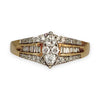 FLASH SALE | 9ct Gold Marquise  Diamond Ring Valuation $2,800 Size N. R # 297