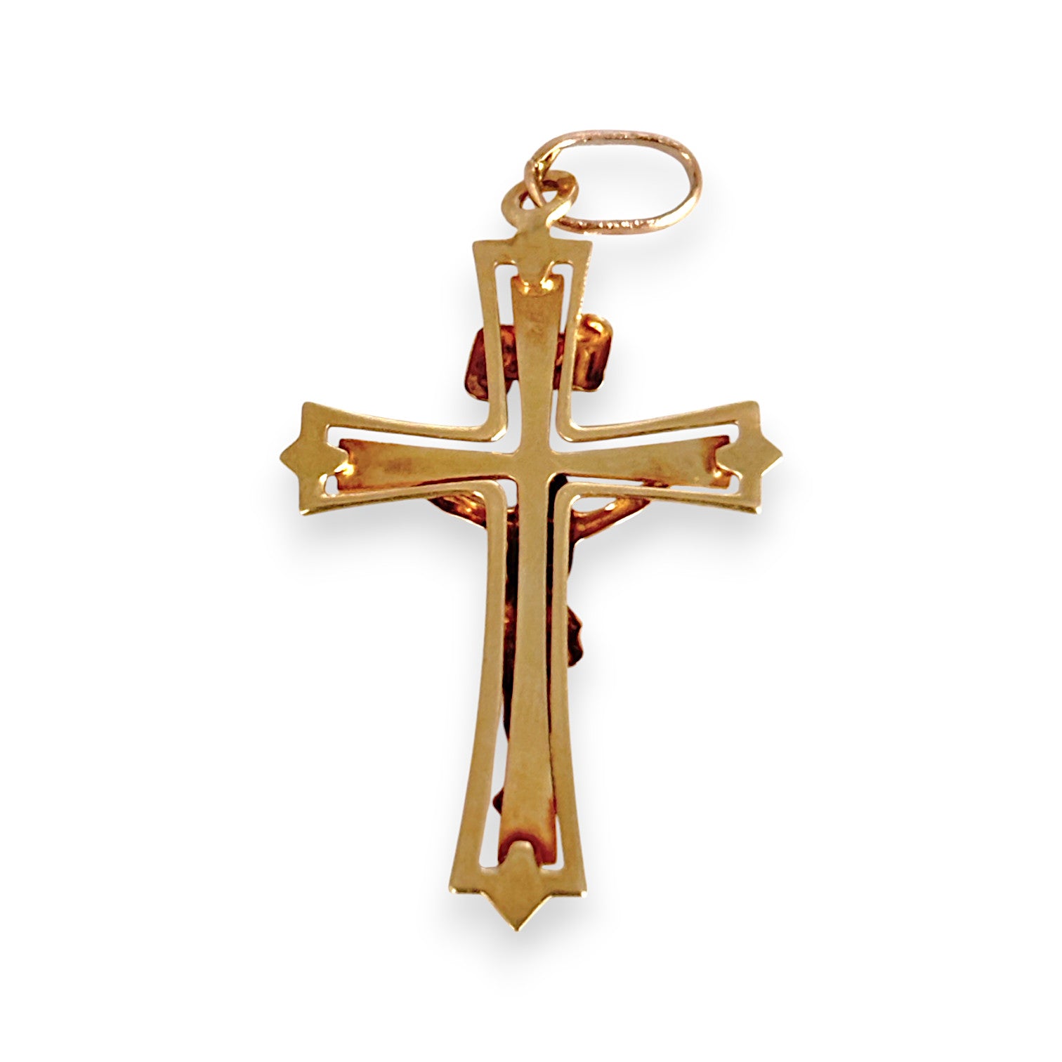 GOLD DEAL 9ct Gold Crucifix Flat Cross Pendant – nzgolddealers