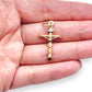 9ct Gold Crucifix Rounded Cross Pendant. R # 302