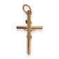 9ct Gold Crucifix Rounded Cross Pendant. R # 302