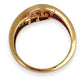 GOLD DEAL | 9ct Gold Two Channel Settings Diamond Ring Size Q1/2 Valuation $2,550