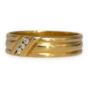 9ct Gold Vintage Ring with Set of 3 Diamonds, Size V. R # 315