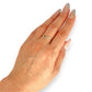 GOLD DEAL | 9kt Gold Nova Wishbone Ring with Diamonds Size N 1/2