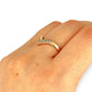 GOLD DEAL | 9kt Gold Nova Wishbone Ring with Diamonds Size N 1/2
