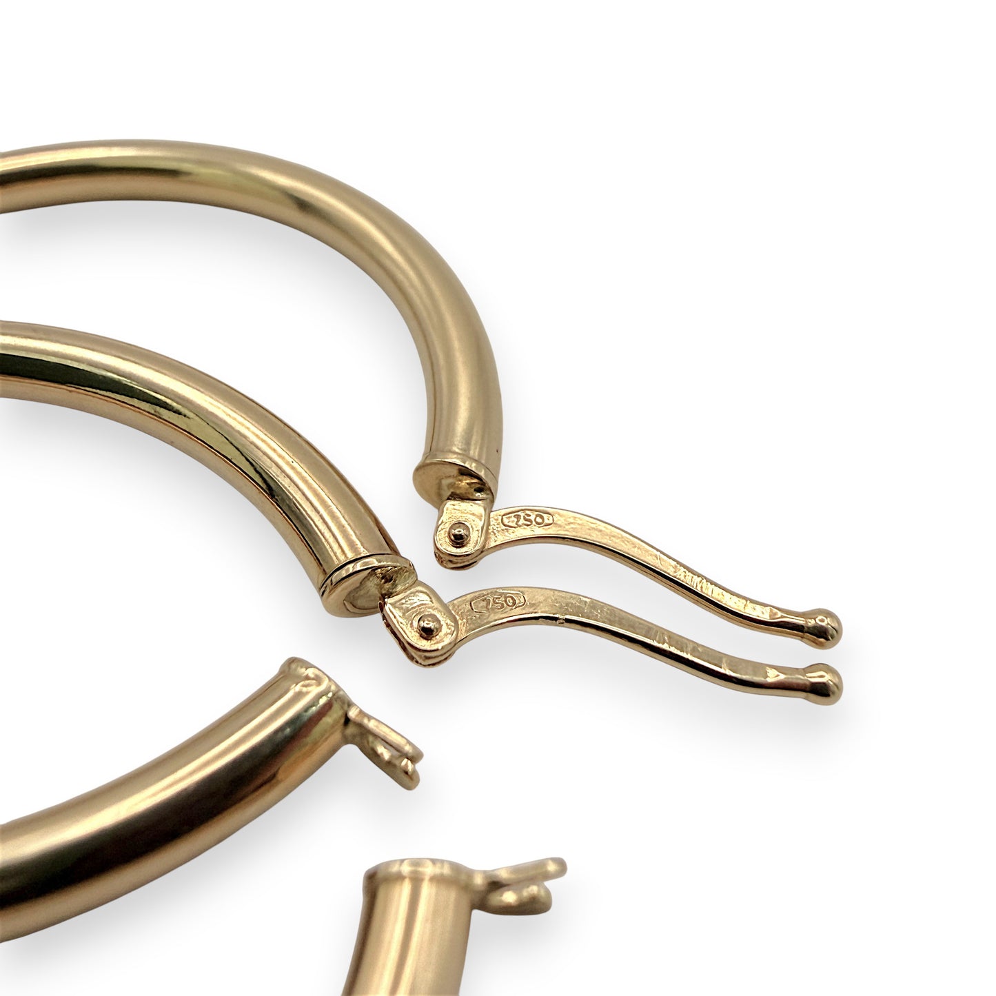 NZGD | 18ct Gold Radiant Circle Hoop Earrings 35.5mm