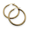 NZGD | 18ct Gold Radiant Circle Hoop Earrings 35.5mm