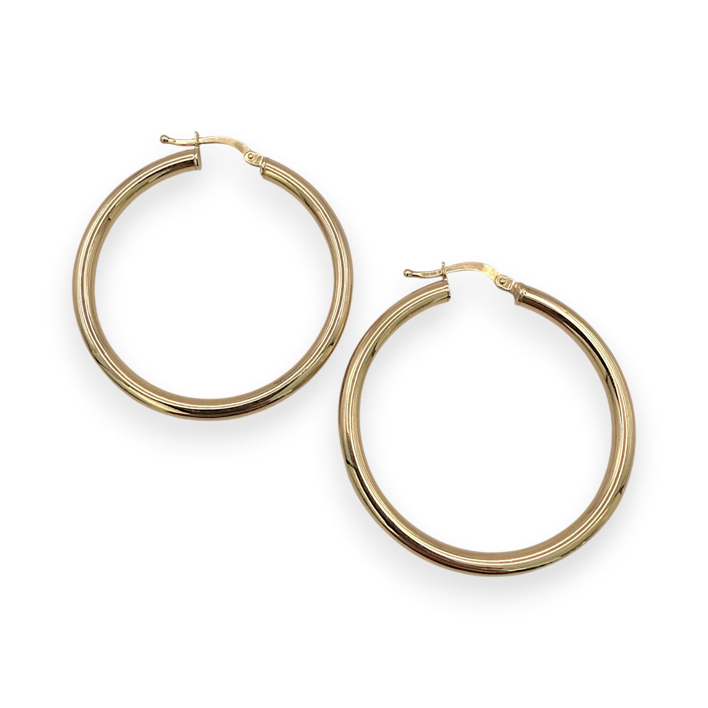 NZGD | 18ct Gold Radiant Circle Hoop Earrings 35.5mm