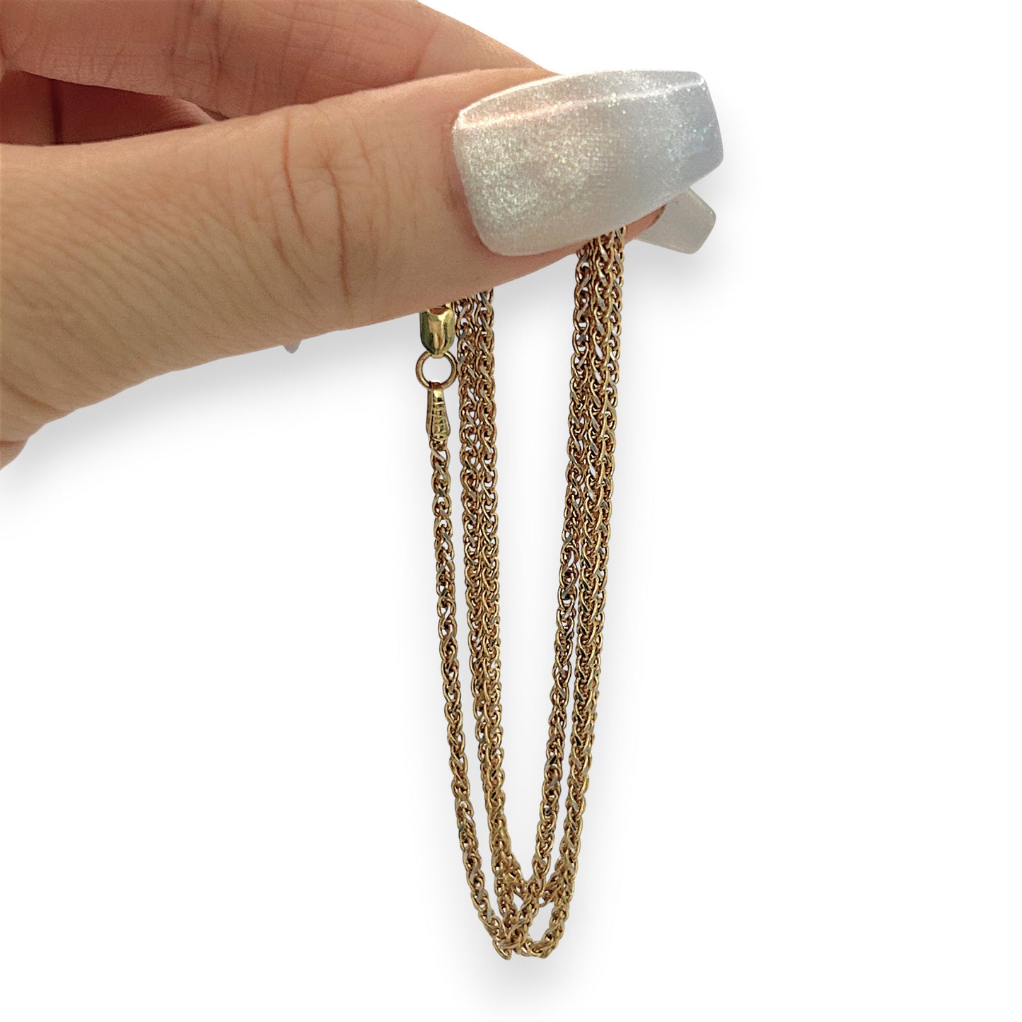 NZGD | 18ct Gold Eternal Spiral Wheat Chain 50cm