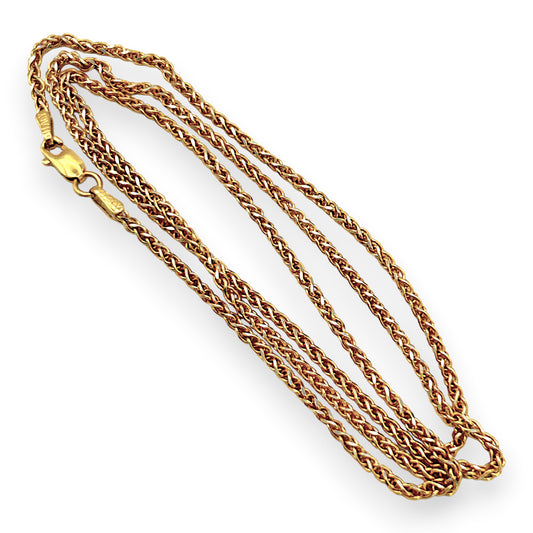 NZGD | 18ct Gold Eternal Spiral Wheat Chain 50cm