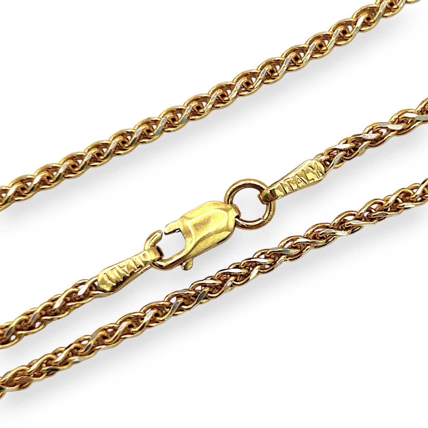 NZGD | 18ct Gold Eternal Spiral Wheat Chain 50cm