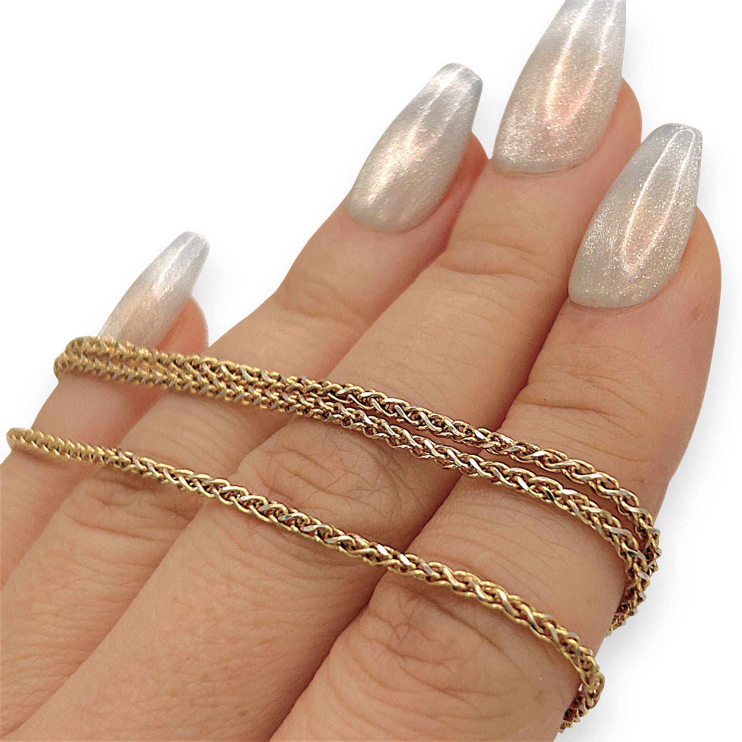 NZGD | 18ct Gold Eternal Spiral Wheat Chain 50cm