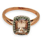 NZGD | 9ct Rose Gold Blush Petal Morganite Ring Size Q