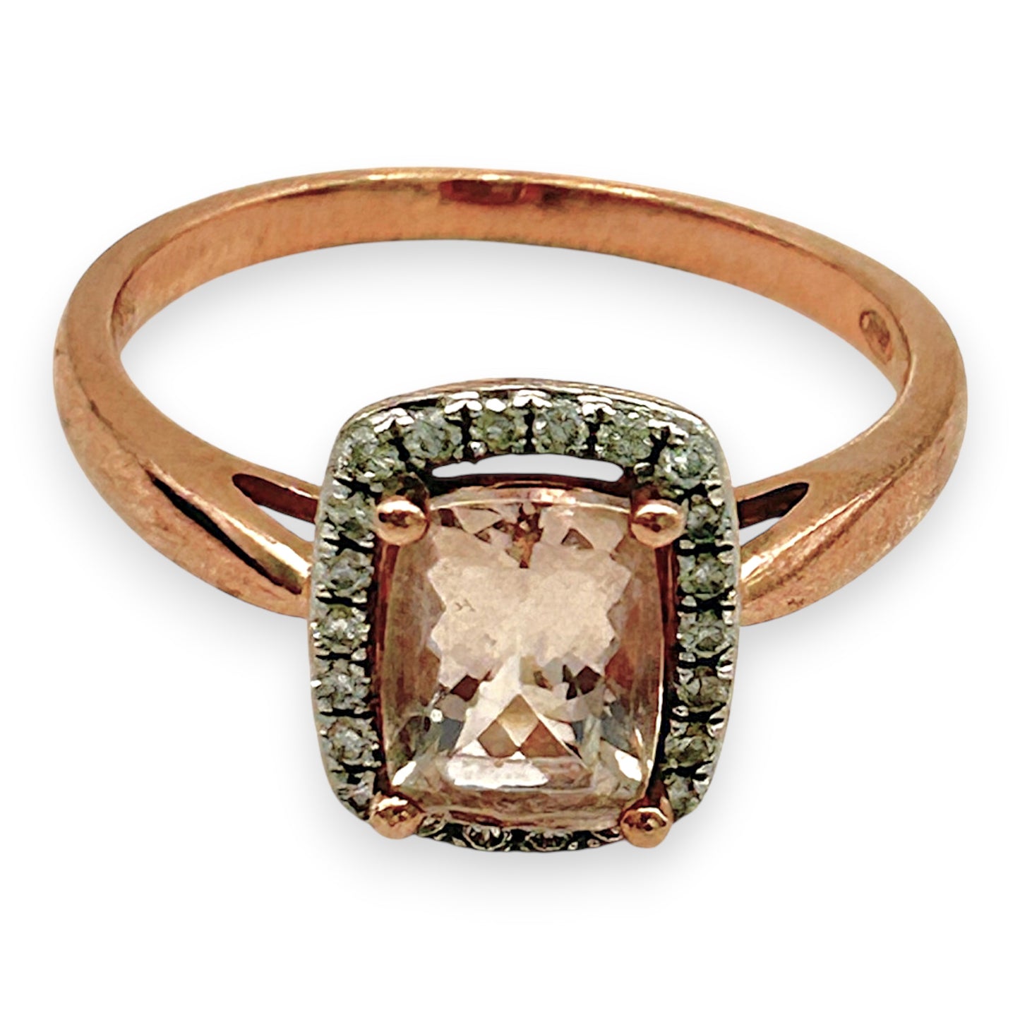 NZGD | 9ct Rose Gold Blush Petal Morganite Ring Size Q