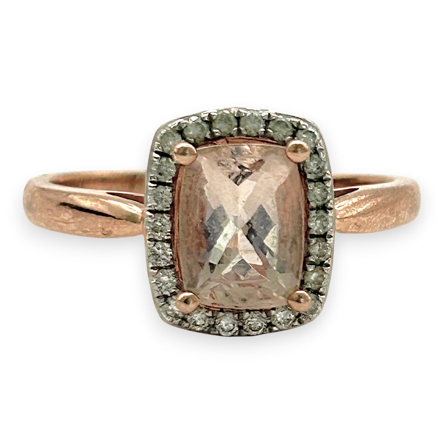 NZGD | 9ct Rose Gold Blush Petal Morganite Ring Size Q