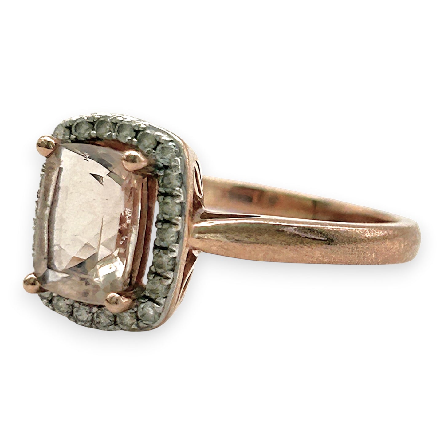 NZGD | 9ct Rose Gold Blush Petal Morganite Ring Size Q
