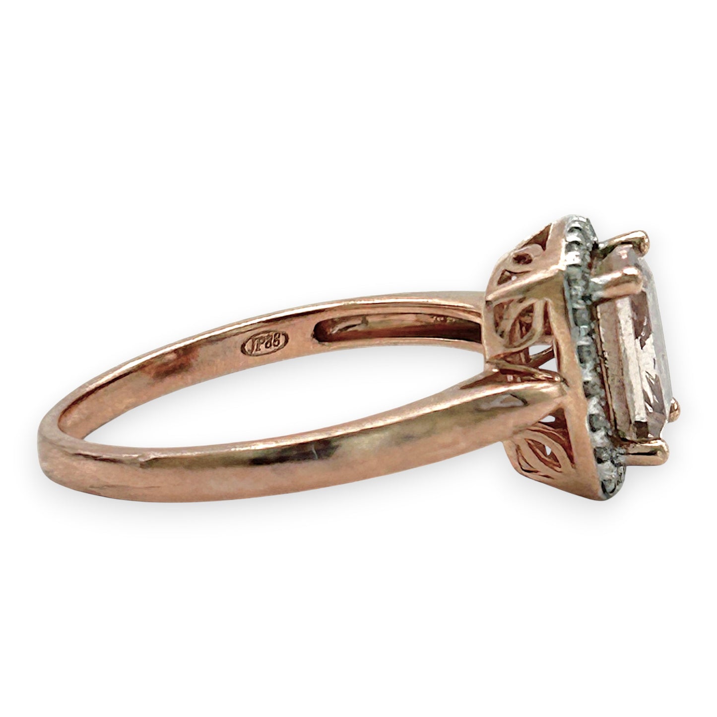 NZGD | 9ct Rose Gold Blush Petal Morganite Ring Size Q