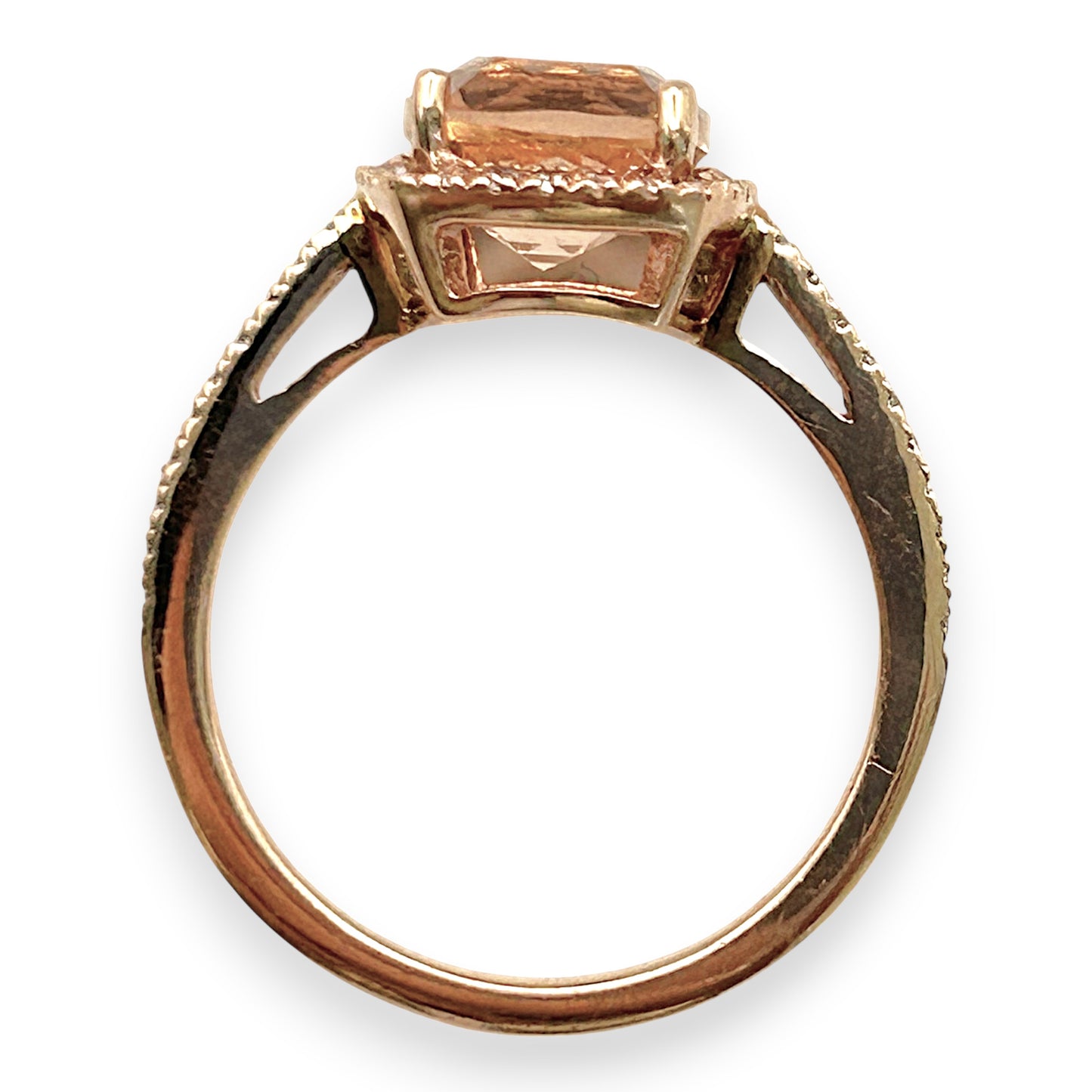 NZGD | 10ct Rose Gold Blush Petal Morganite Ring Size N 1/2