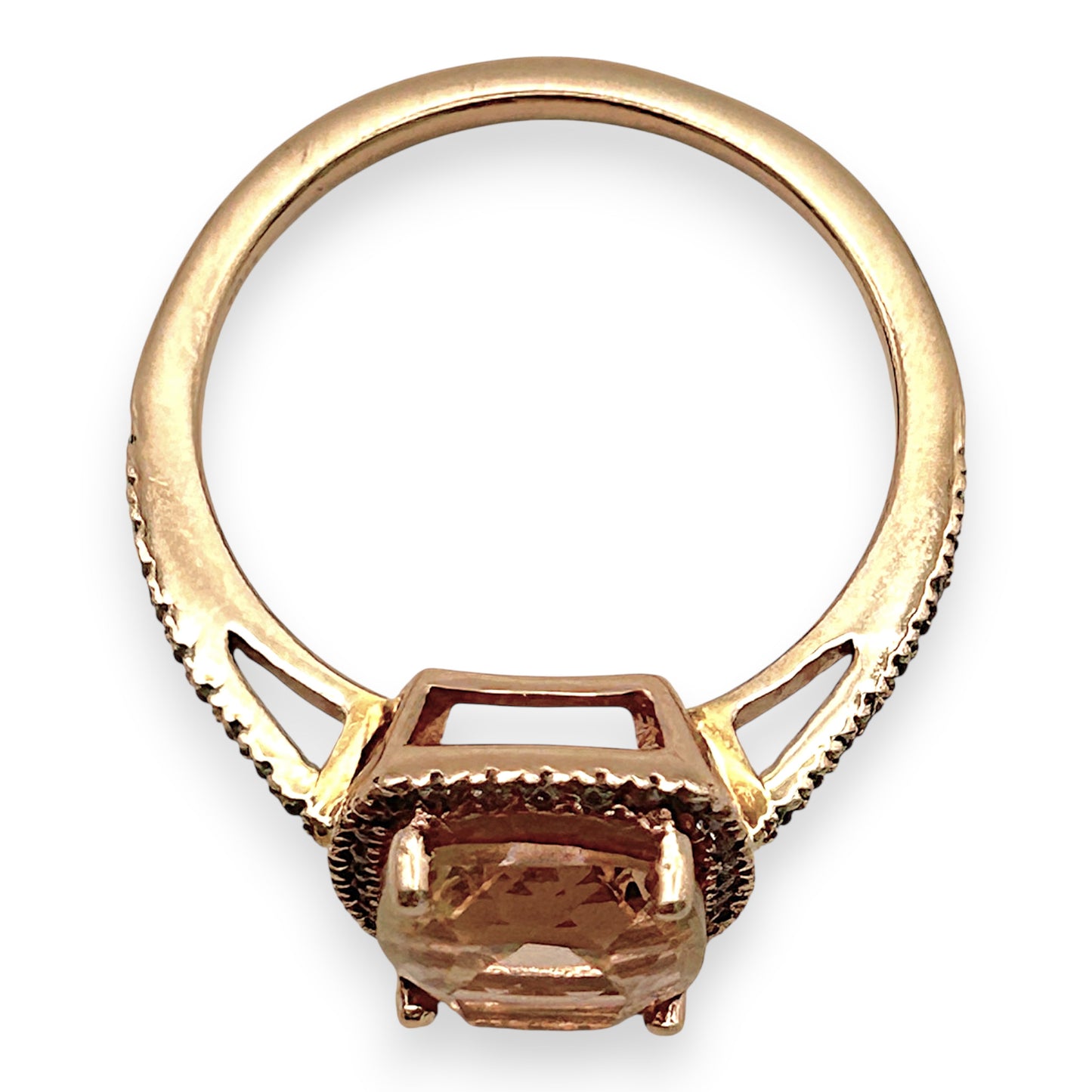 NZGD | 10ct Rose Gold Blush Petal Morganite Ring Size N 1/2