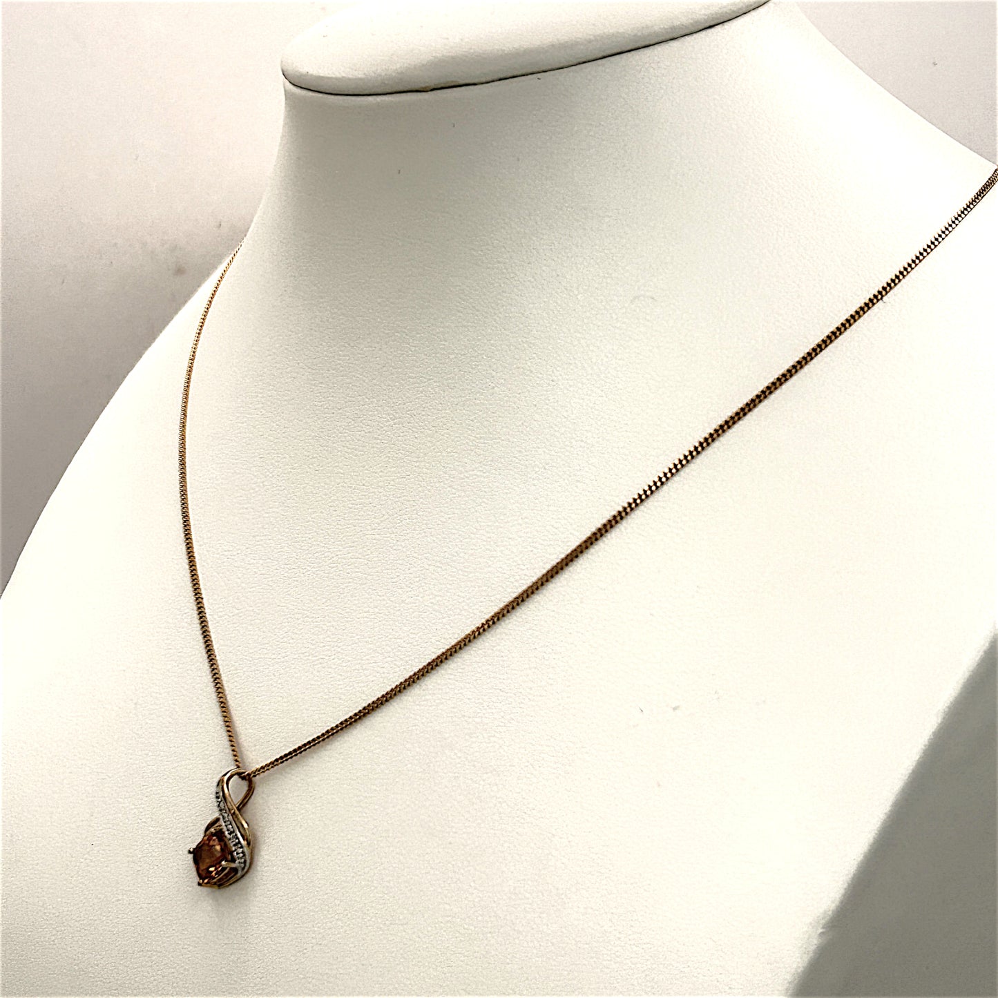 NZGD | 9ct Gold Citrine Solace Necklace 44cm
