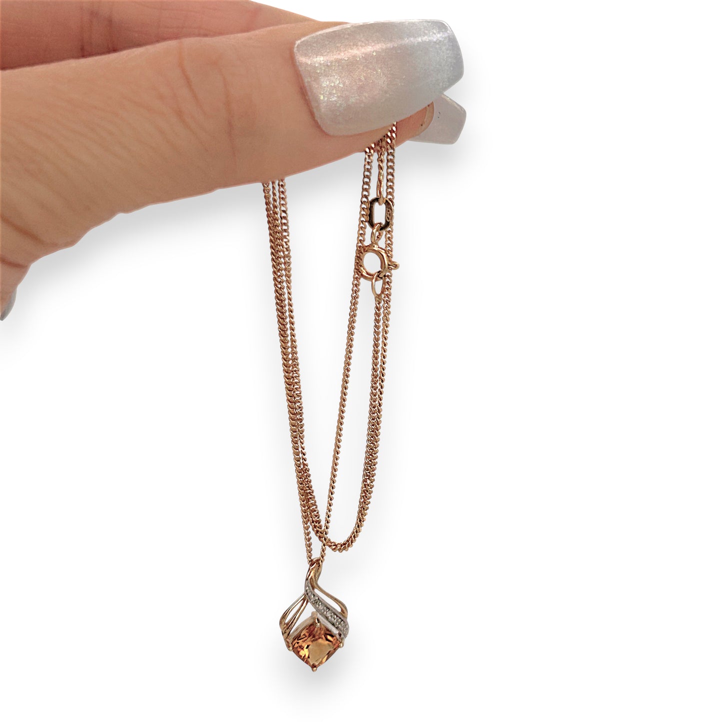 NZGD | 9ct Gold Citrine Solace Necklace 44cm