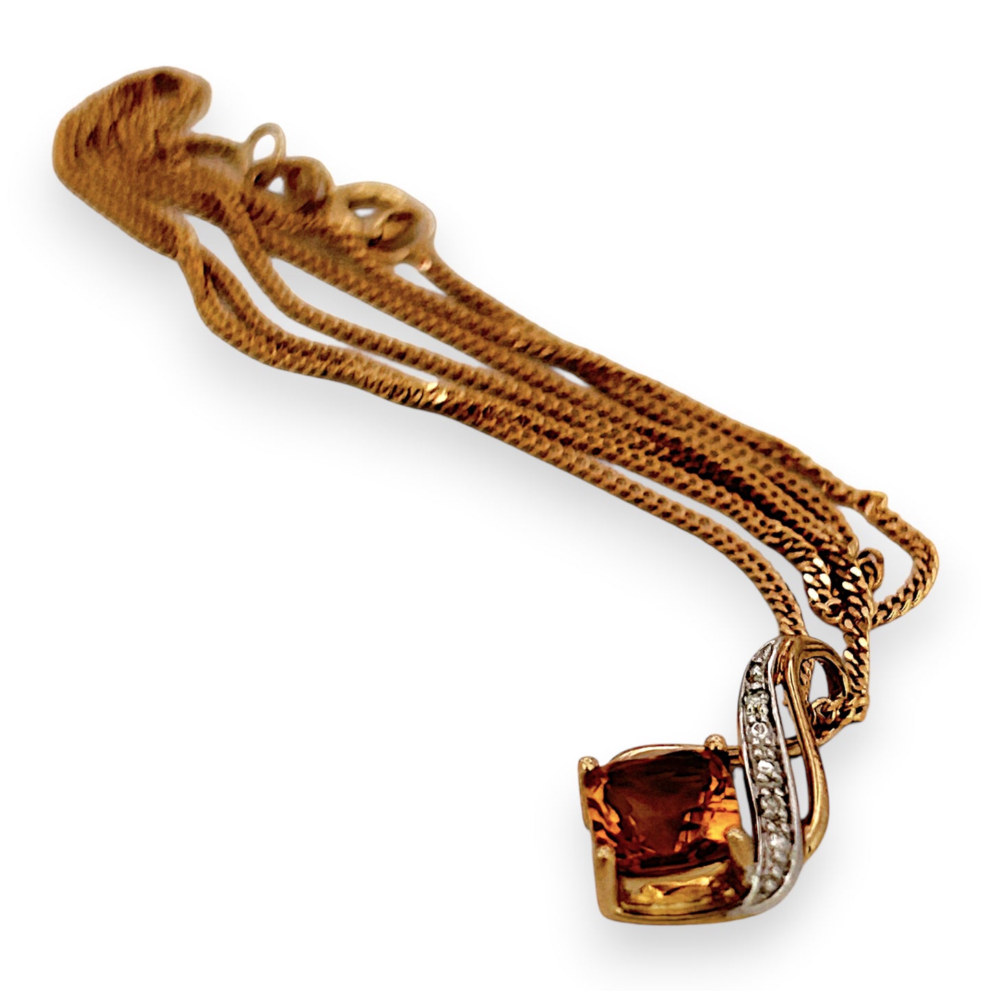 NZGD | 9ct Gold Citrine Solace Necklace 44cm