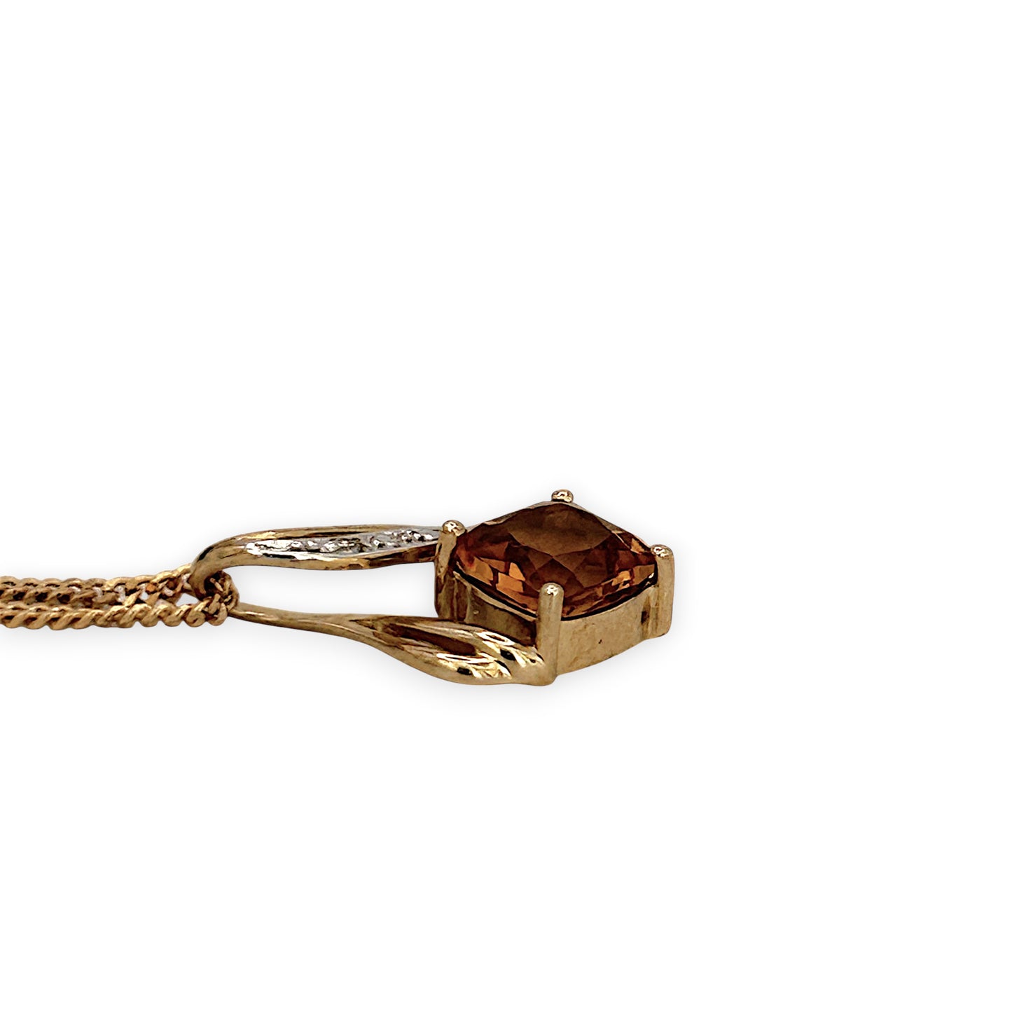 NZGD | 9ct Gold Citrine Solace Necklace 44cm