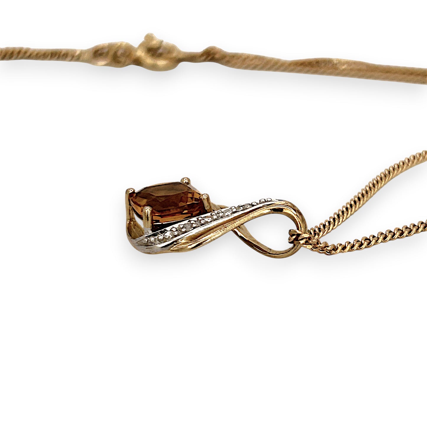 NZGD | 9ct Gold Citrine Solace Necklace 44cm
