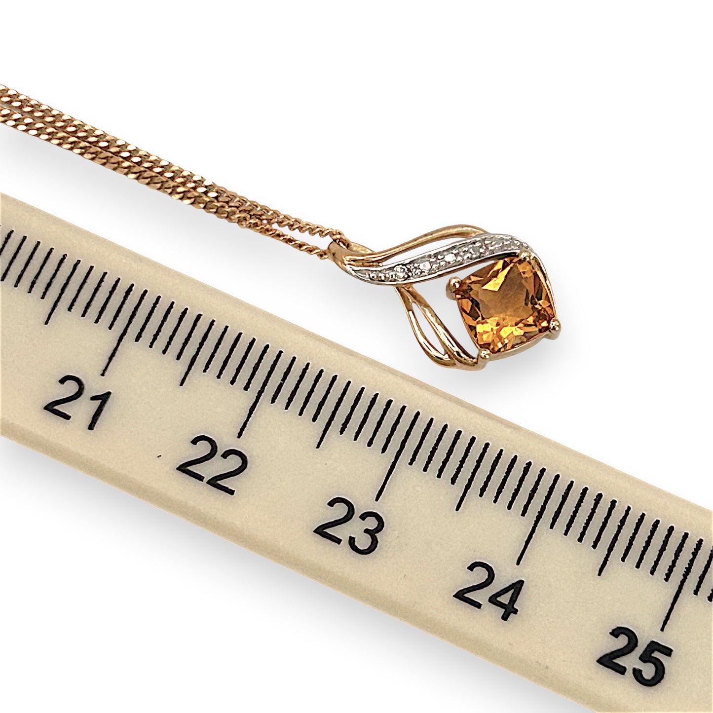 NZGD | 9ct Gold Citrine Solace Necklace 44cm