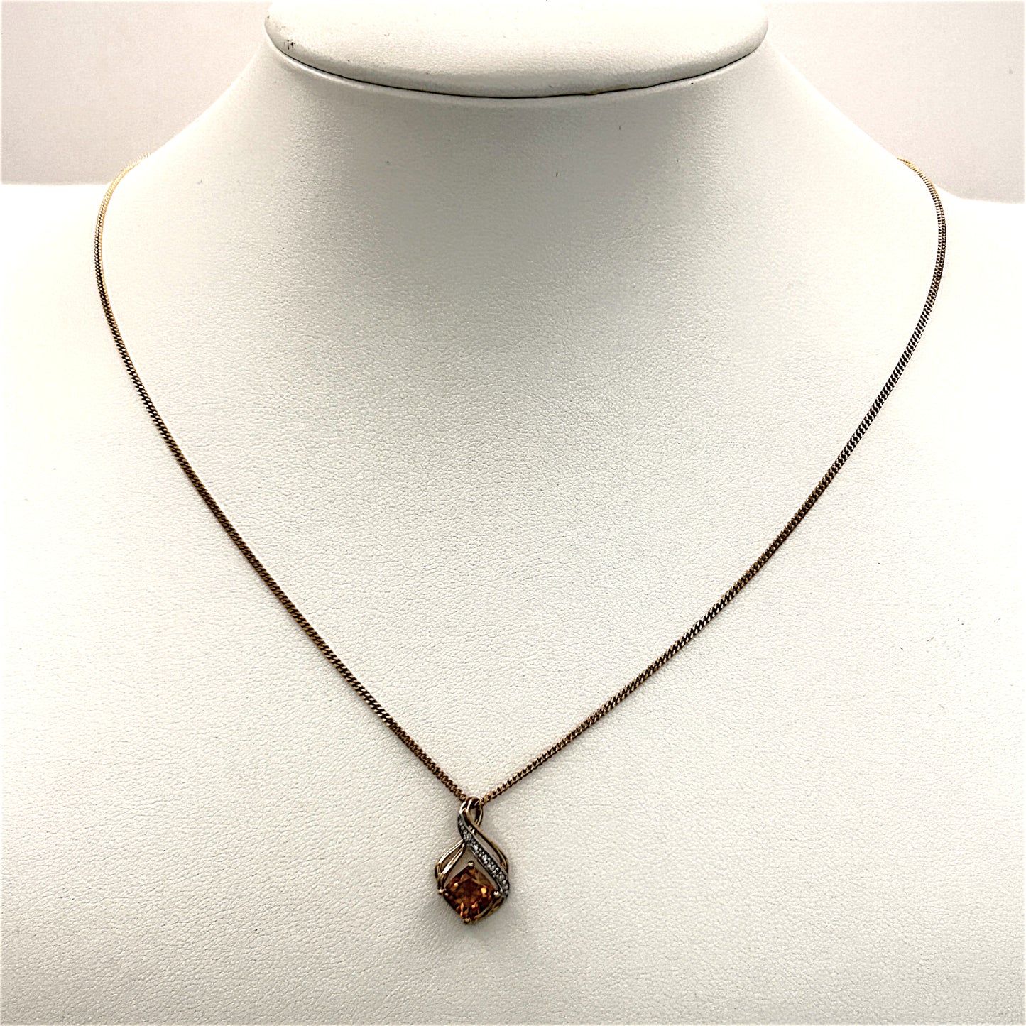 NZGD | 9ct Gold Citrine Solace Necklace 44cm