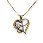 NZGD | 9ct Gold Lustre Heart Figaro Necklace 49cm
