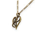 NZGD | 9ct Gold Lustre Heart Figaro Necklace 49cm