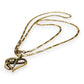 NZGD | 9ct Gold Lustre Heart Figaro Necklace 49cm