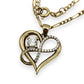 NZGD | 9ct Gold Lustre Heart Figaro Necklace 49cm