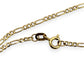 NZGD | 9ct Gold Lustre Heart Figaro Necklace 49cm