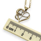 NZGD | 9ct Gold Lustre Heart Figaro Necklace 49cm