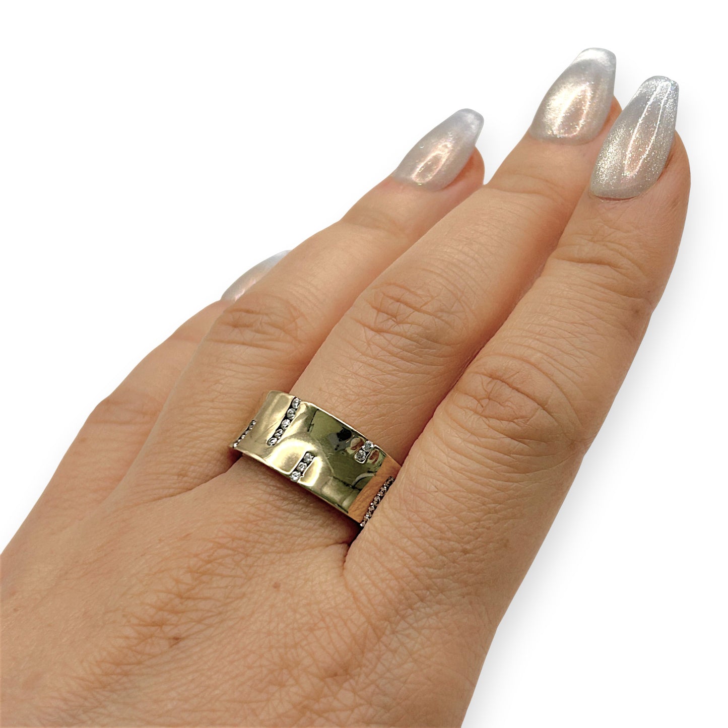 NZGD | 9ct Gold Golden Forte Signature Ring Size S