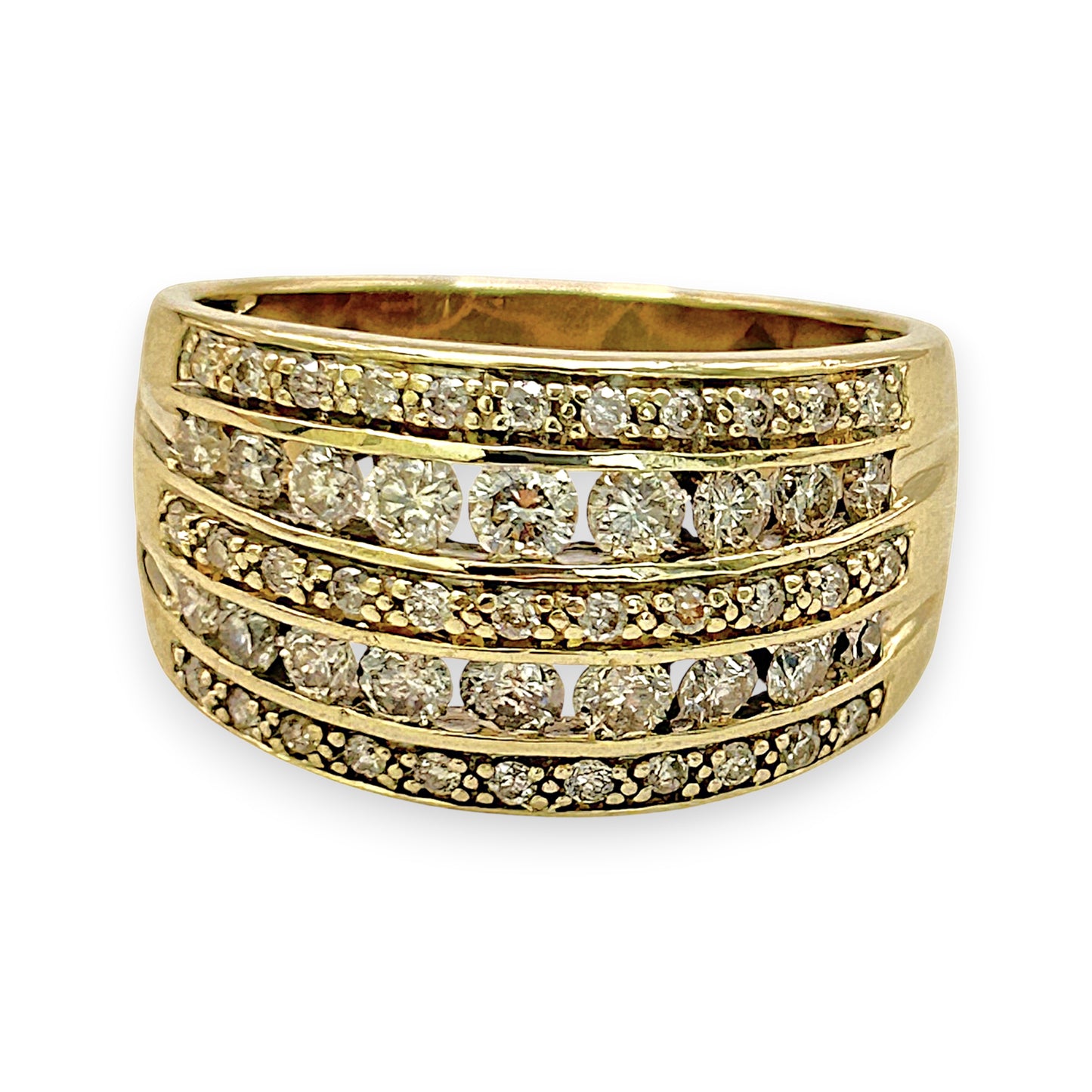 NZGD | 9ct Gold Cascade Diamond Band Ring Valuation $3,500