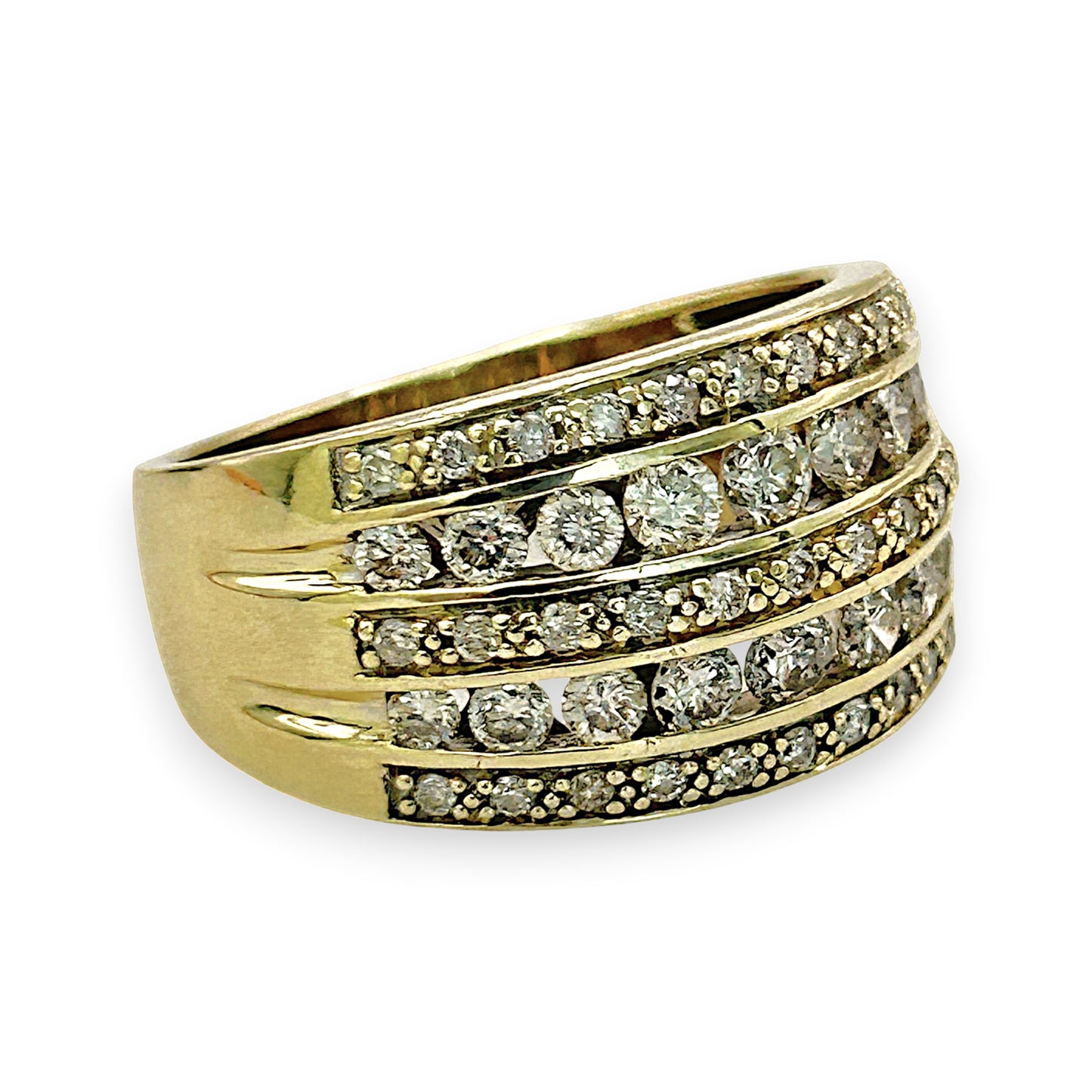 NZGD | 9ct Gold Cascade Diamond Band Ring Valuation $3,500