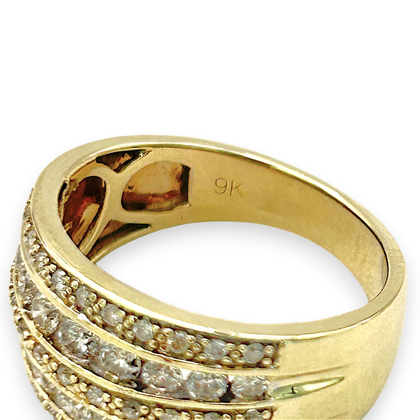 NZGD | 9ct Gold Cascade Diamond Band Ring Valuation $3,500