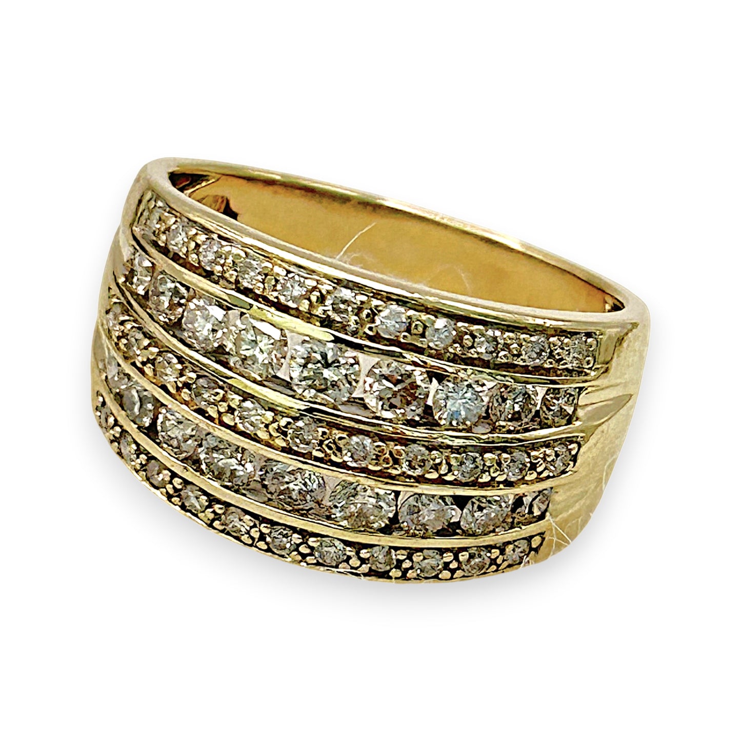NZGD | 9ct Gold Cascade Diamond Band Ring Valuation $3,500