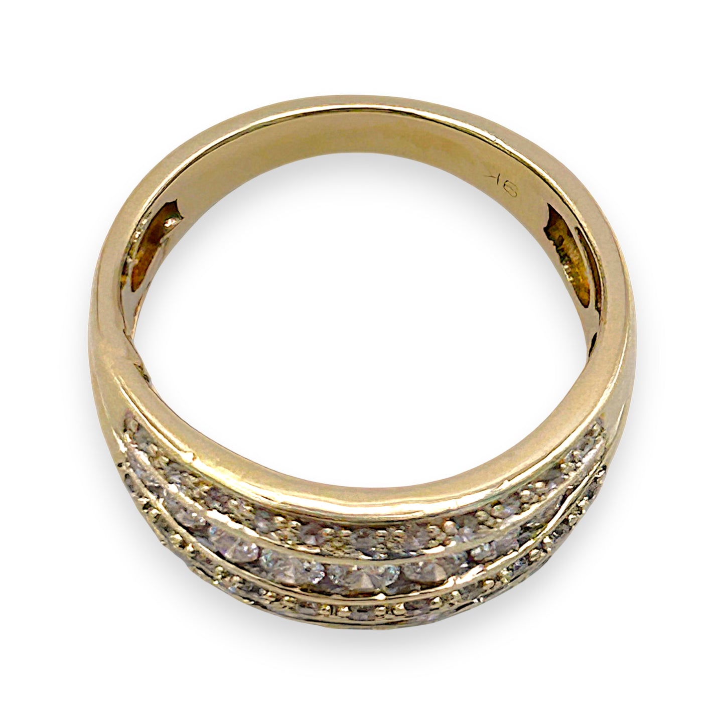 NZGD | 9ct Gold Cascade Diamond Band Ring Valuation $3,500
