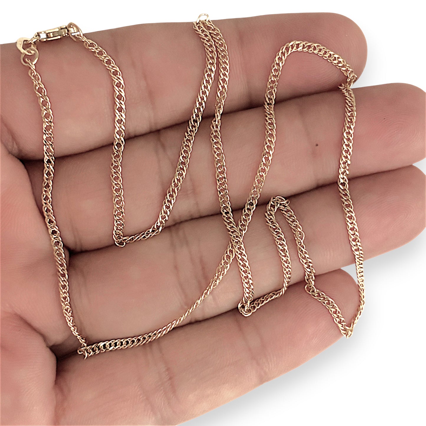 GOLD DEAL | 9ct (9kt) Gold Distinctive Dual Link Chain 44cm