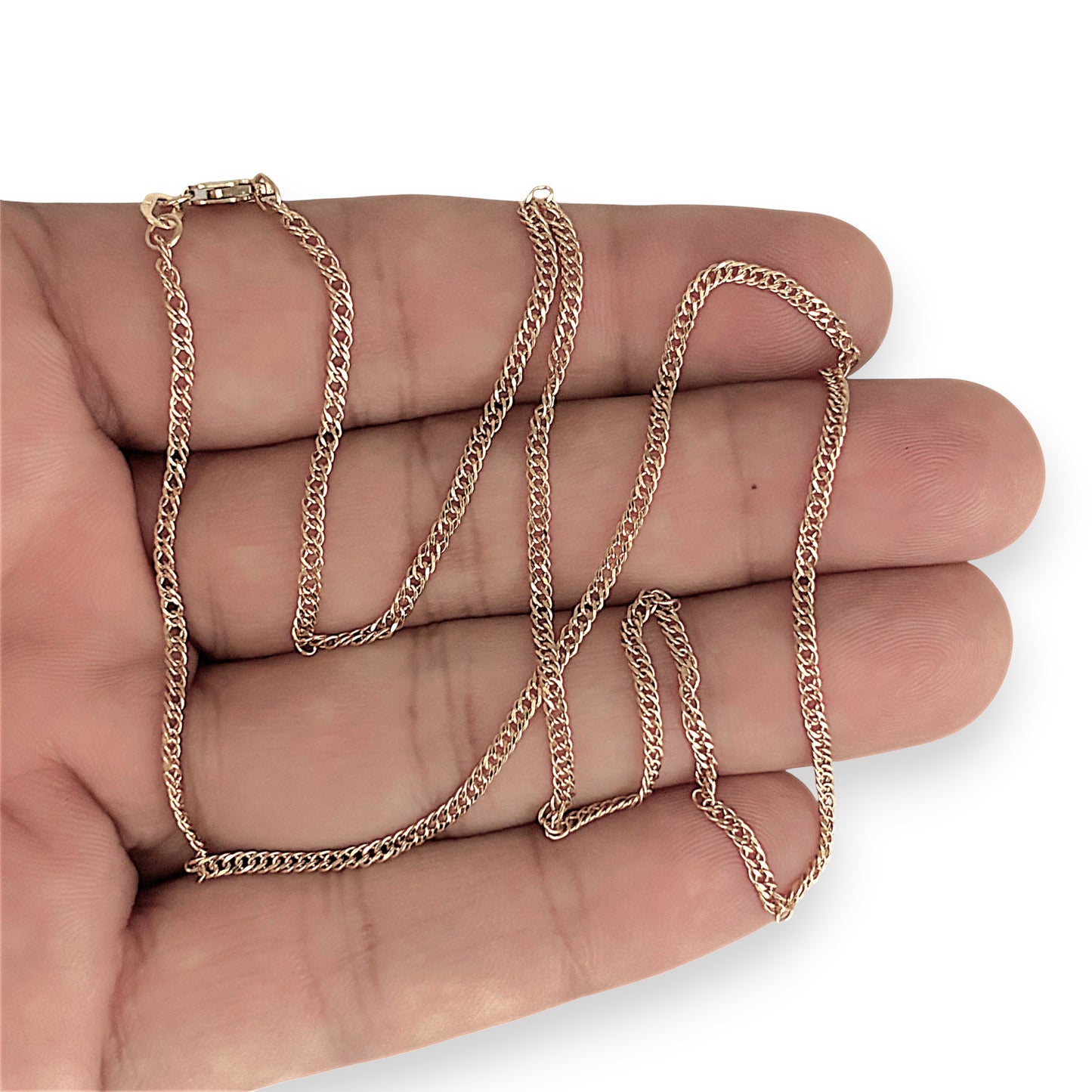 GOLD DEAL | 9ct (9kt) Gold Distinctive Dual Link Chain 44cm
