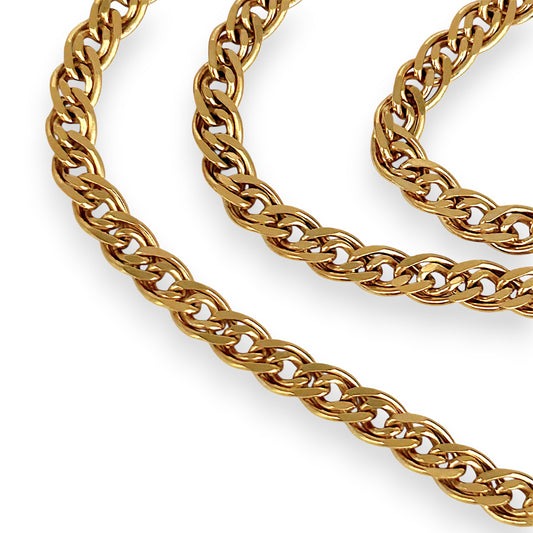 GOLD DEAL | 9kt Gold Refurbished LuxeForm Dual‑Link Chain 49cm