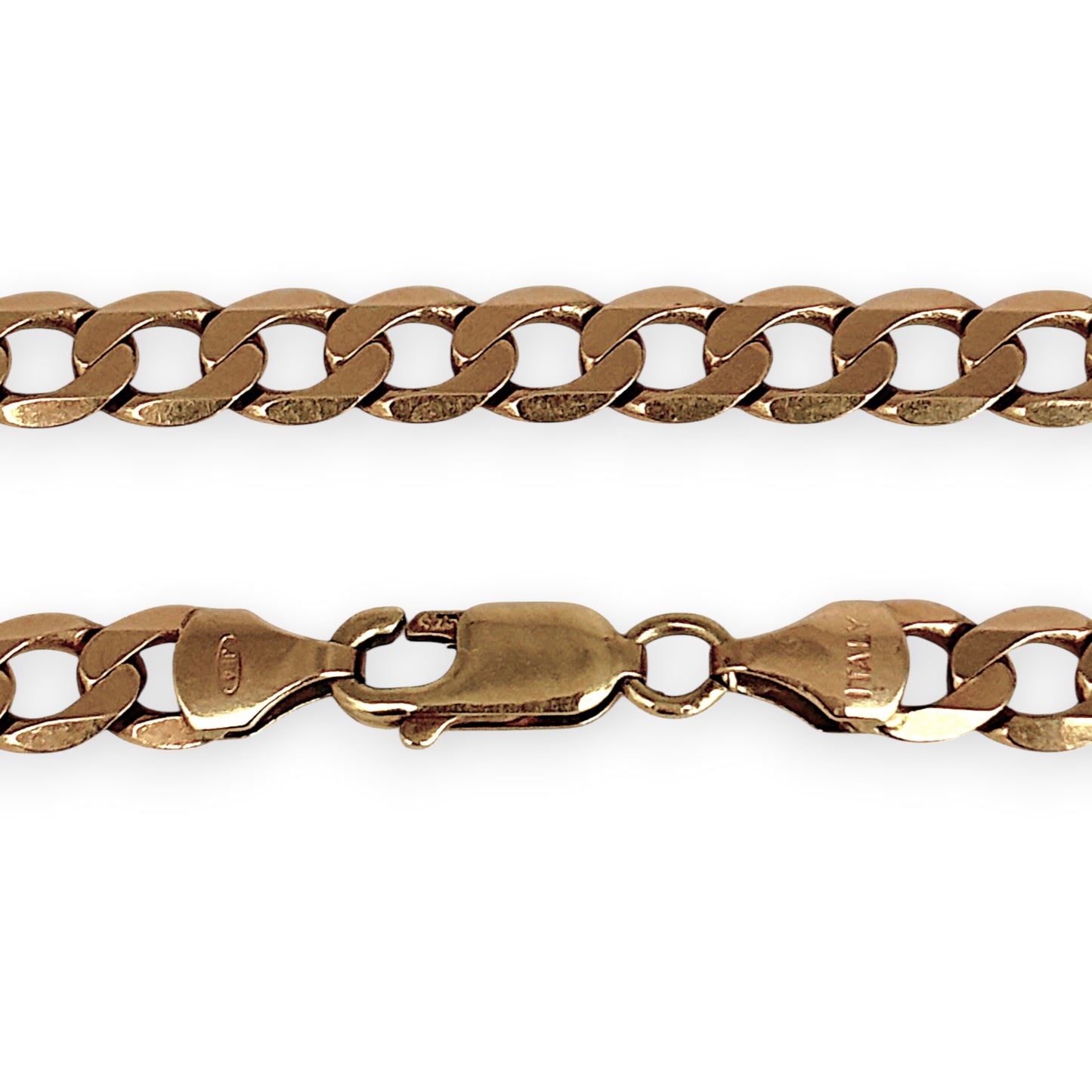 NZGD | 9ct Gold Flat Curb Link Luxury Chain 62cm