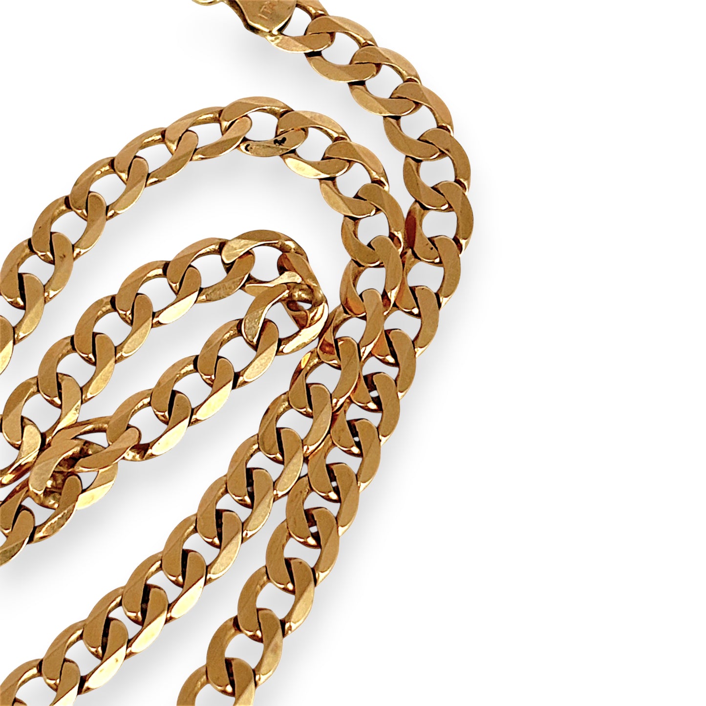 NZGD | 9ct Gold Flat Curb Link Luxury Chain 62cm