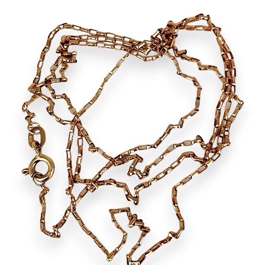 GOLD DEAL | 9ct (9kt) Gold Trace-Link Light-Weight Chain 62cm