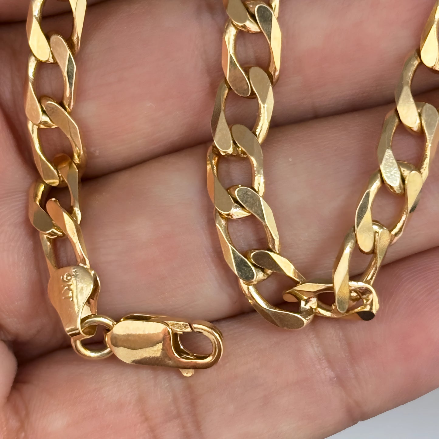 NZGD | 9ct Gold Luxe 9ct Polished Curb Bracelet 22cm